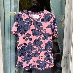Abercrombie & Fitch Pink and Blue Floral Kids Tee